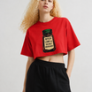 Spice Jar Crop Tee Red