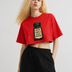 Spice Jar Crop Tee Red