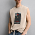 Dead Rose Tank Beige