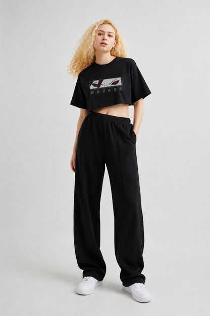 Legend Eyes Crop Tee Black