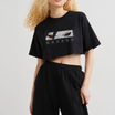 Legend Eyes Crop Tee Black