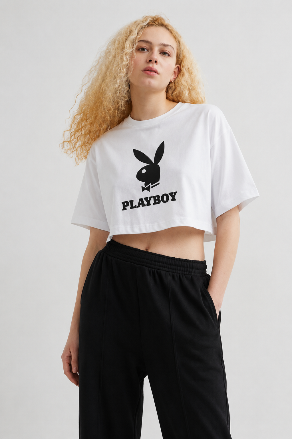 Icon Bunny Crop Tee White