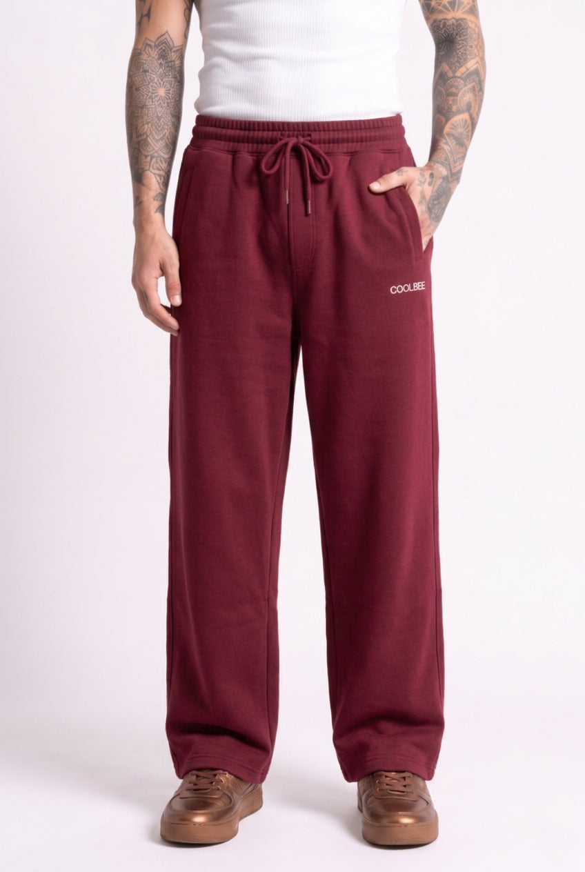 Cool Bee Joggers Maroon for Men - Maroon Joggers Casual Streetwear India