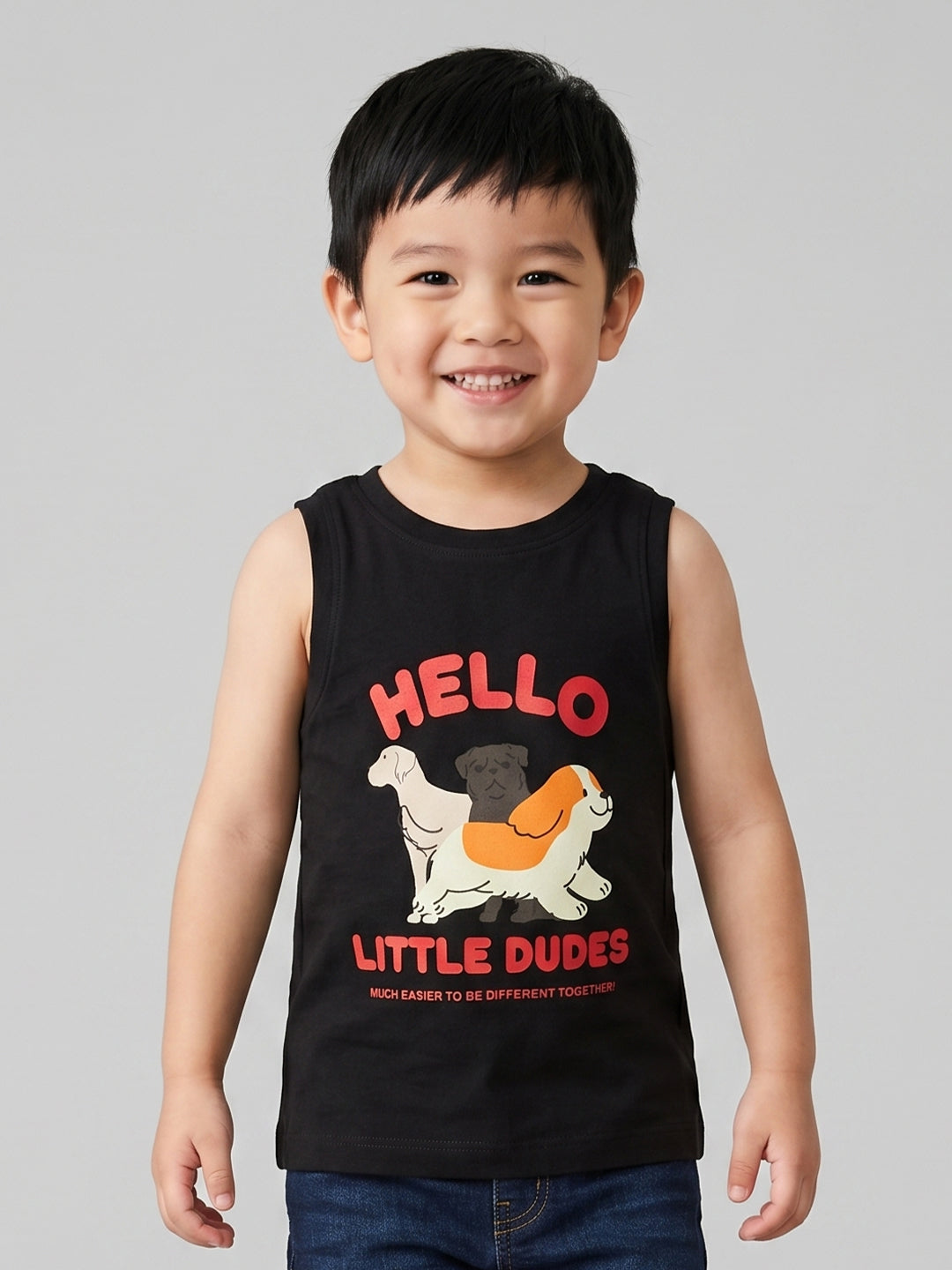 Coolbee Store Kids Boys Vest - Black (KBSSVT4) – back view
