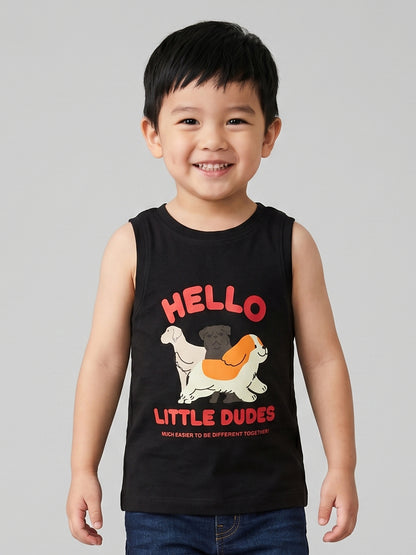 Coolbee Store Kids Boys Vest - Black (KBSSVT4) – back view