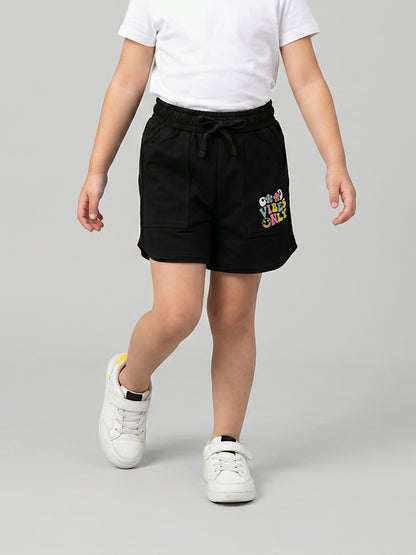 Coolbee Store Kids Girls Shorts - Black (CSKS110) – back view