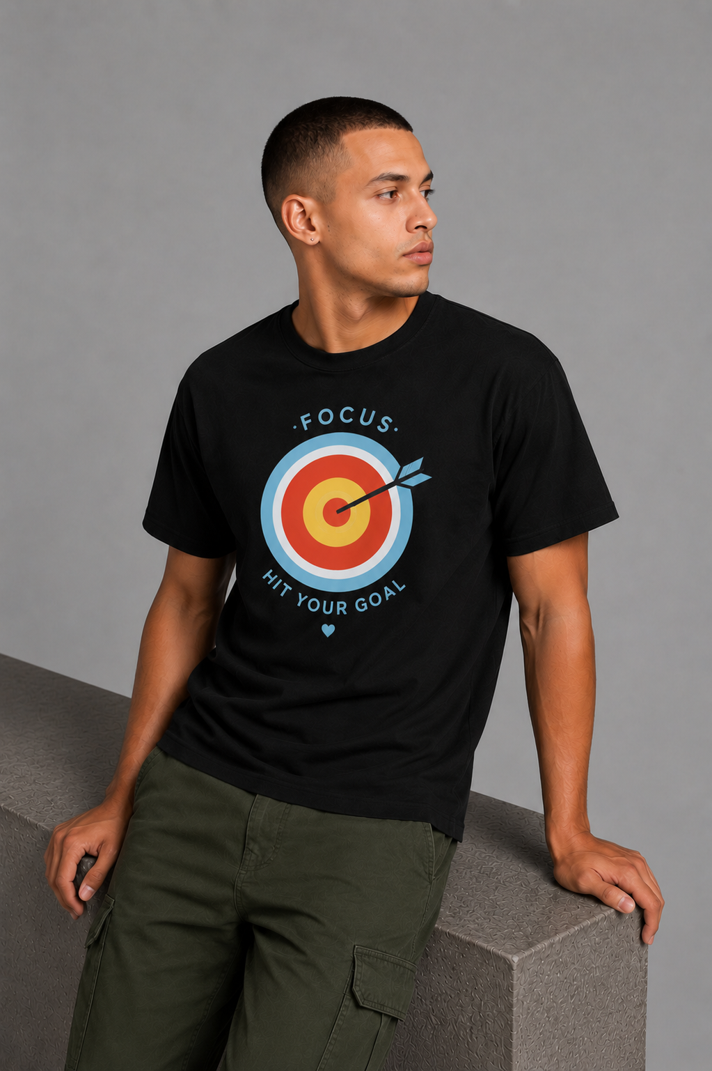 Cool Bee Goal Tee Black for Men - Black Oversized Graphic Tee Streetwear India