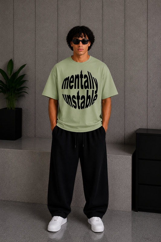 Cool Bee My Mind Tee Green for Men - Green Oversized Graphic Tee Streetwear India - Back View
