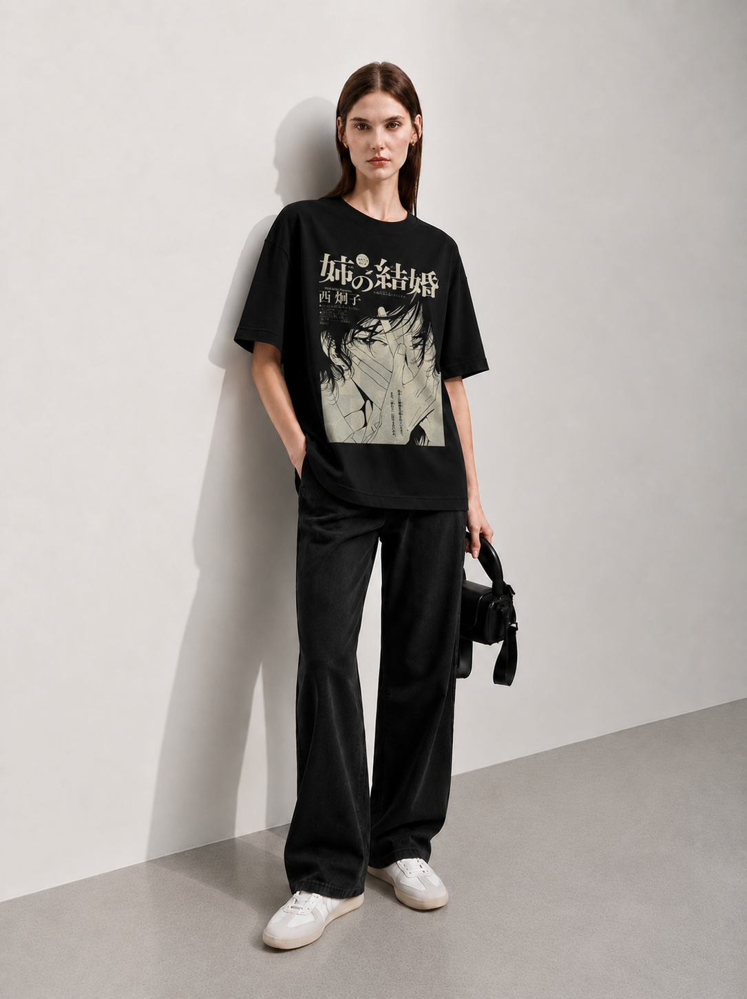 Manga Graphic Women Tee Black
