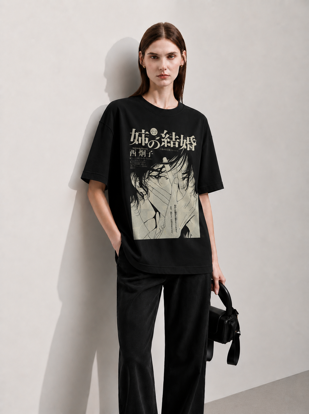Manga Graphic Women Tee Black