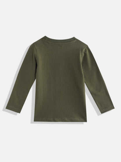 Coolbee Store Kids Boys T-Shirt - Olive Green (KBAW25TR2) – side view