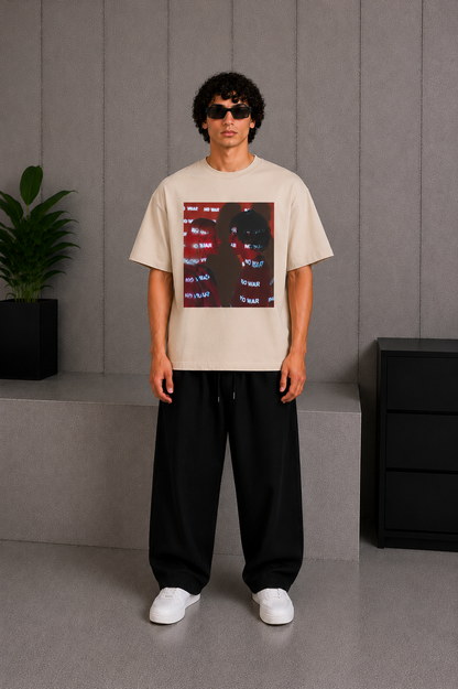 No War Tee Beige