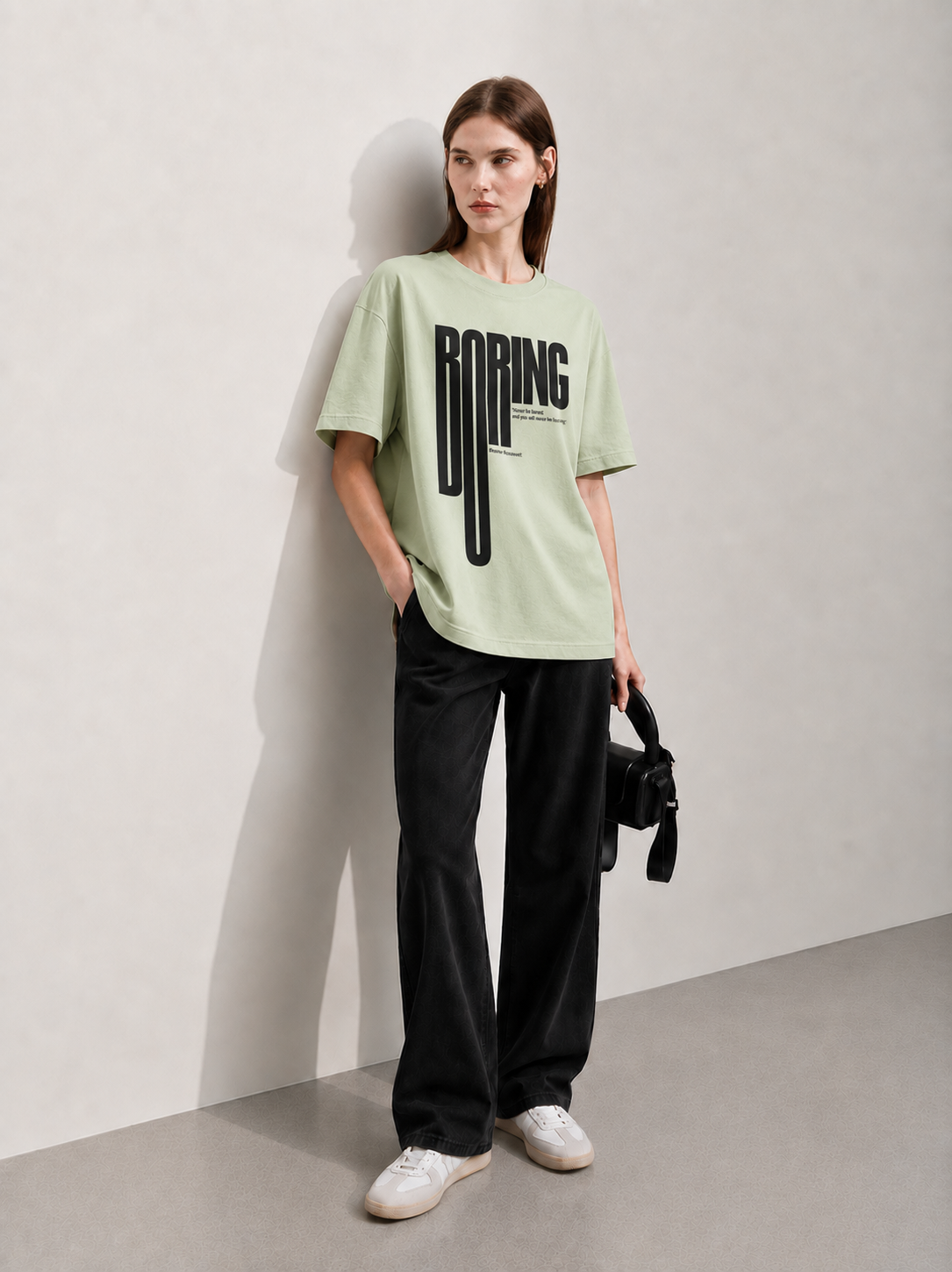 Boring Women Tee Green
