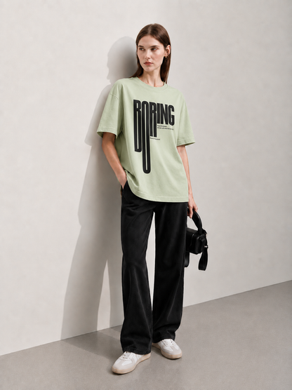 Boring Women Tee Green