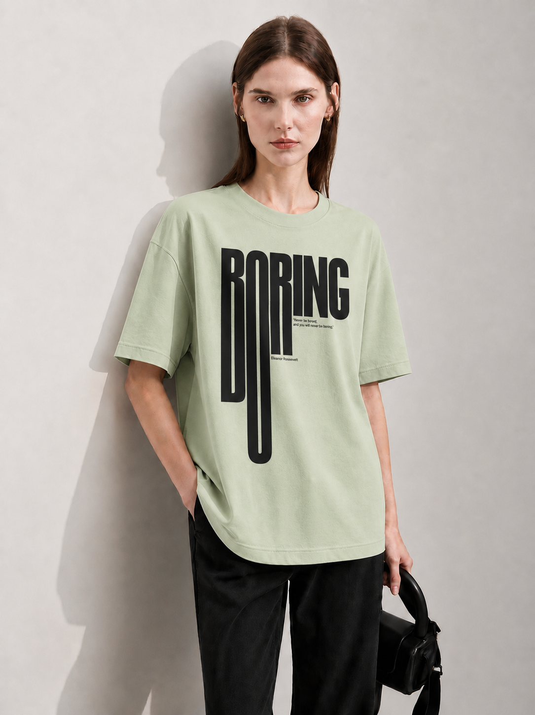 Boring Women Tee Green