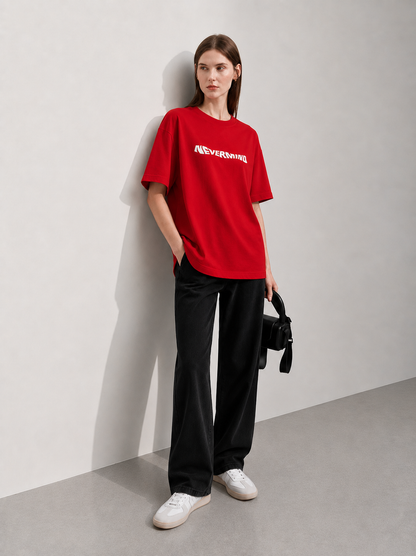 Never Mind Women Tee Red