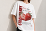 Strawberry Women Tee White