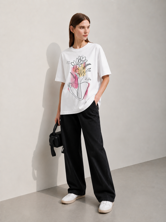 Line of Beauty Women Tee White
