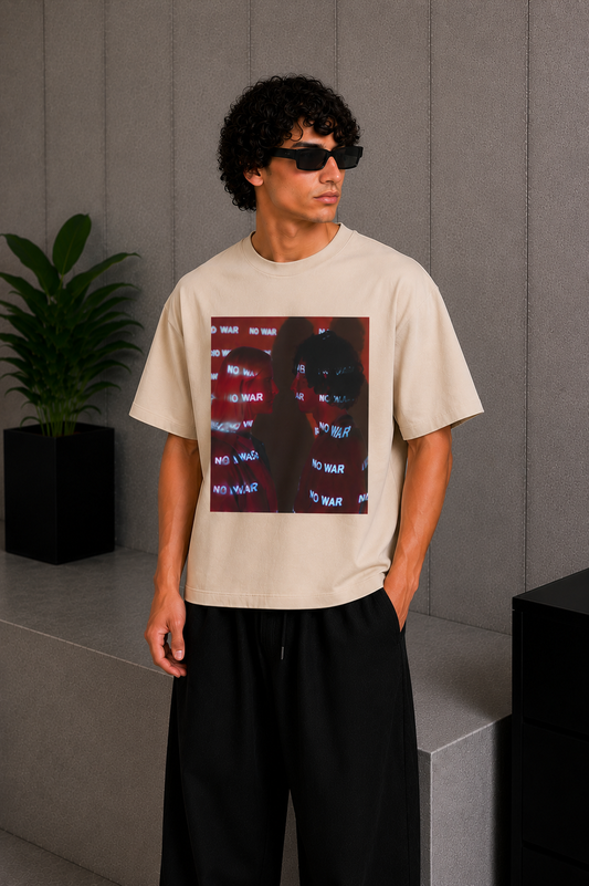No War Tee Beige