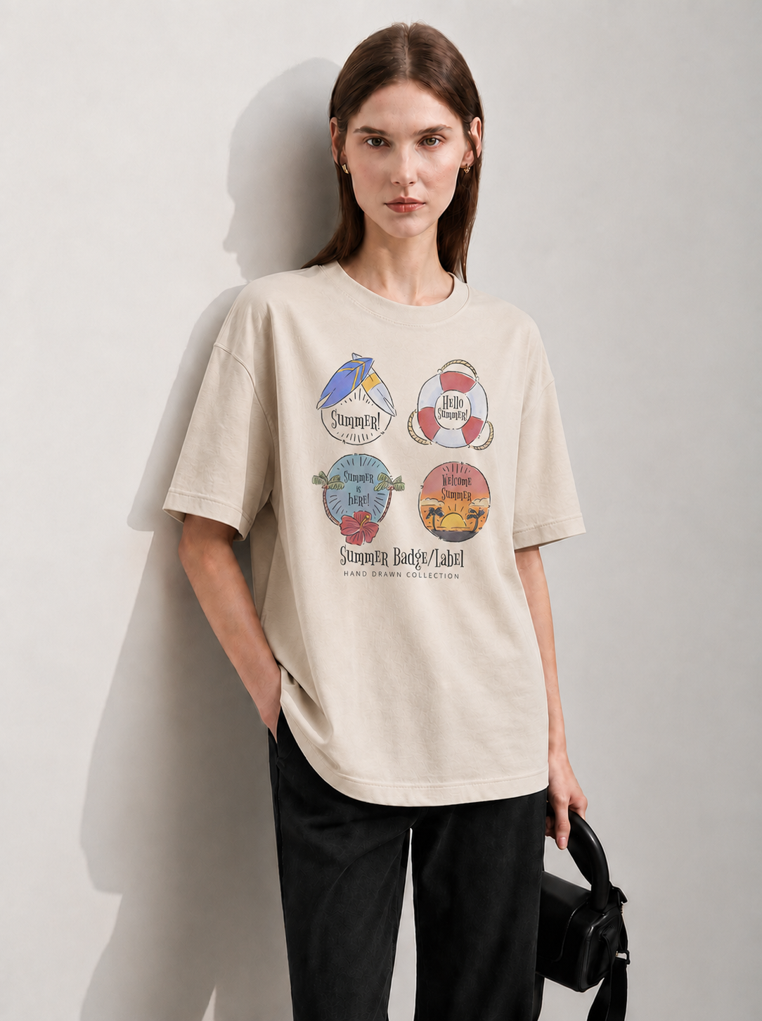 Island Mood Women Tee Beige