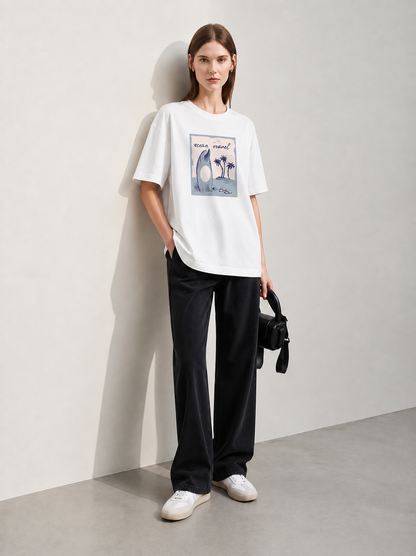 Coastal Mood Women Tee White