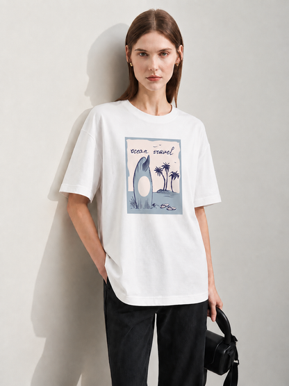 Coastal Mood Women Tee White