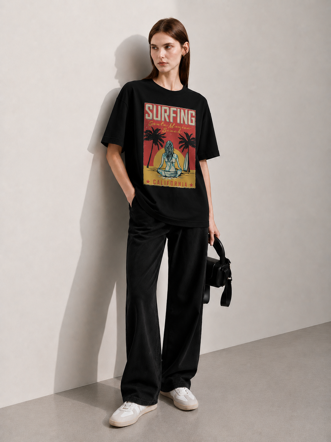Surf Coast Women Tee Black
