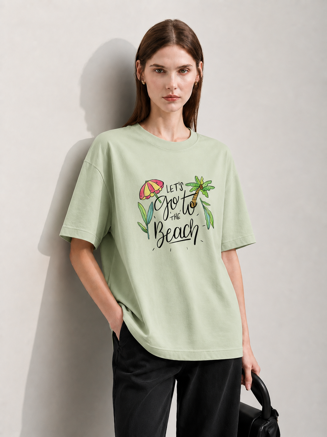 Palm Escape Women Tee Green