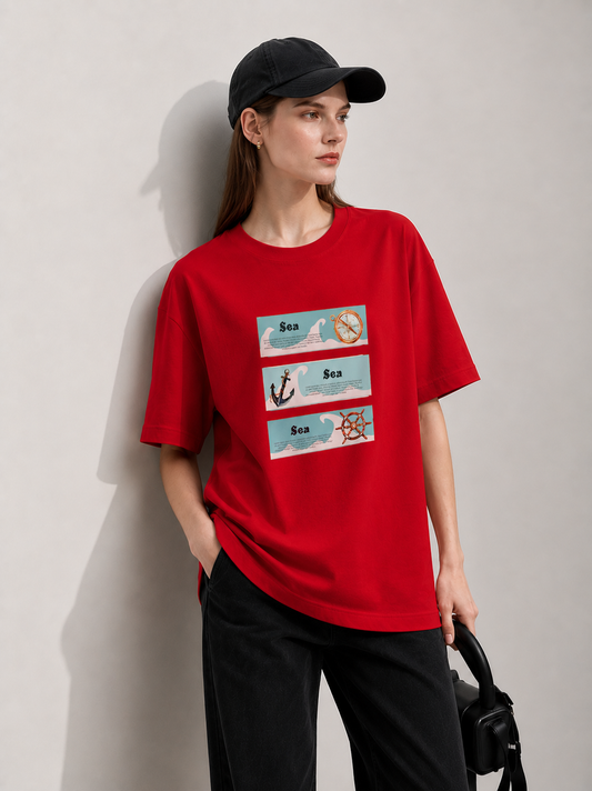 Ocean State Women Tee Red