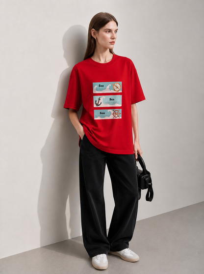 Ocean State Women Tee Red