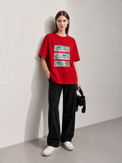 Ocean State Women Tee Red