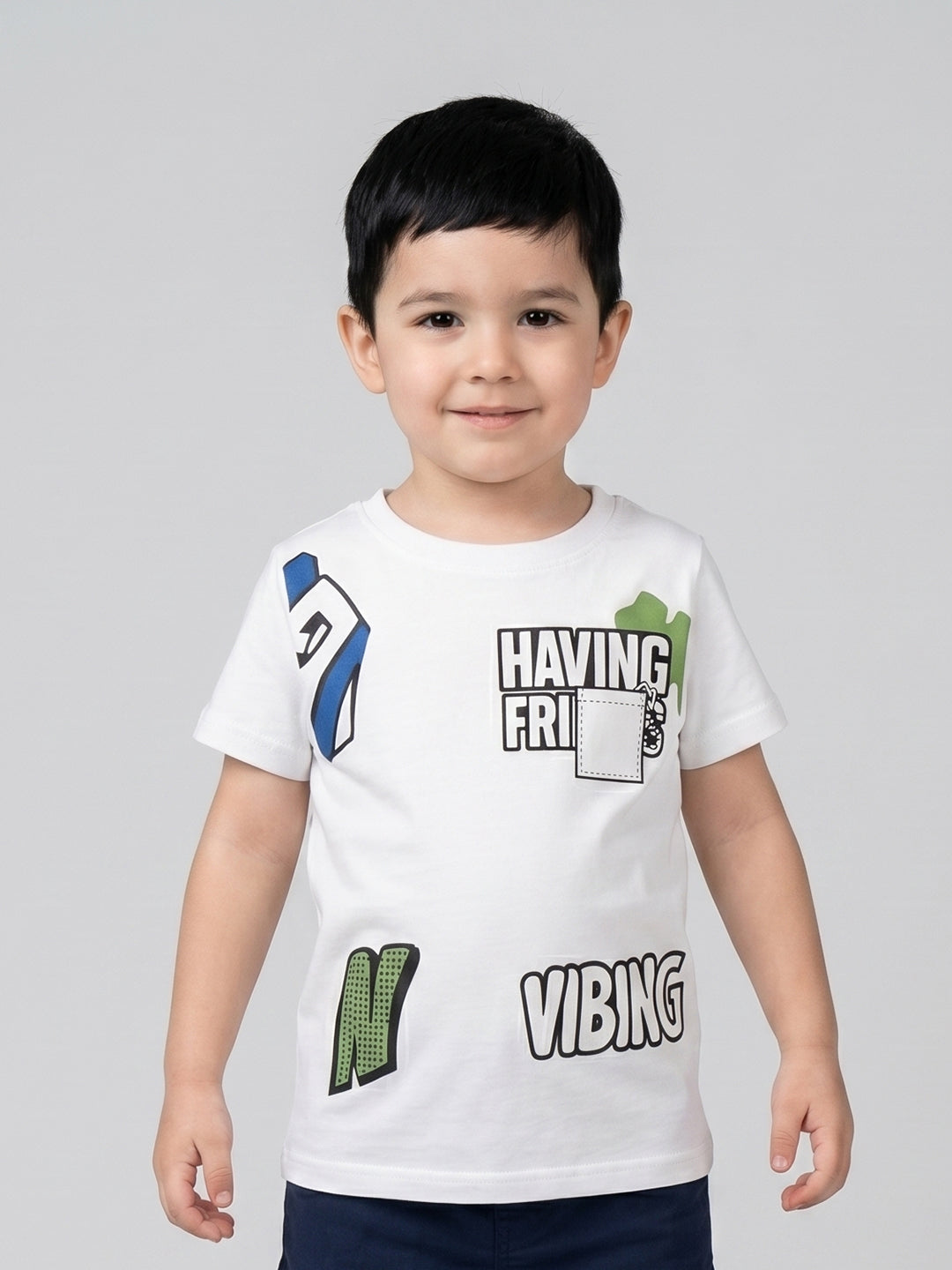 Coolbee Store Kids Boys T-Shirt - White (CSKT218) – back view
