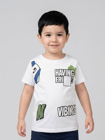 Coolbee Store Kids Boys T-Shirt - White (CSKT218) – back view