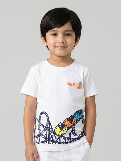 Coolbee Store Kids Boys T-Shirt - White (CSKT222) – back view