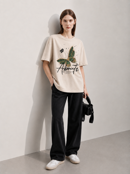 About Women Tee Beige