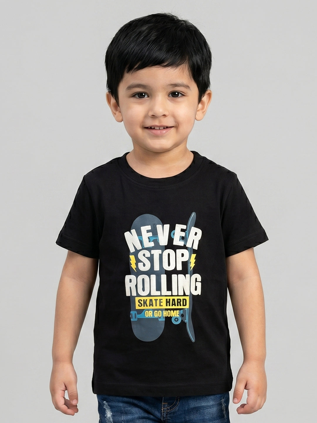 Coolbee Store Kids Boys T-Shirt - Black (CSKT225) – back view