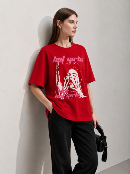 Hot Girls Era Women Tee Red