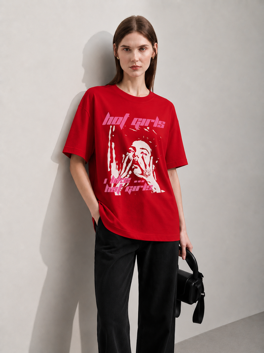 Hot Girls Era Women Tee Red