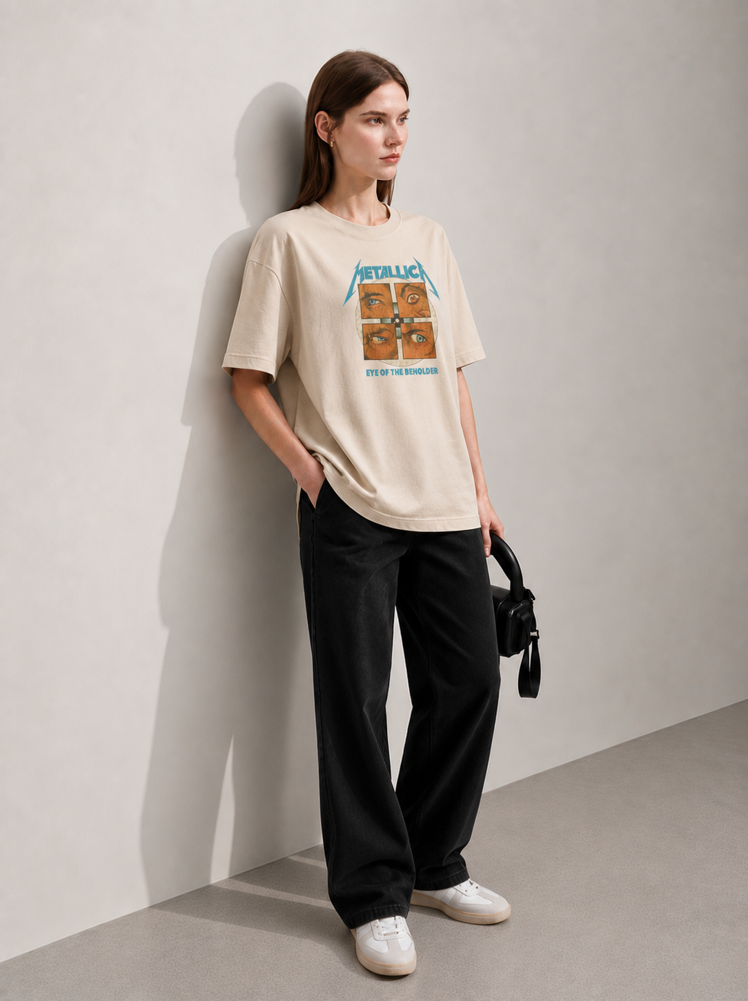Luxe Relaxed Women Tee Beige