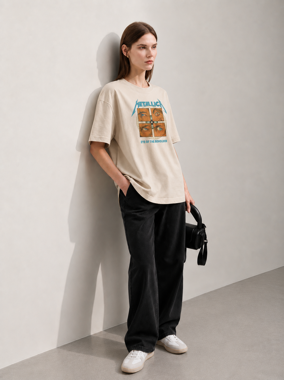 Luxe Relaxed Women Tee Beige