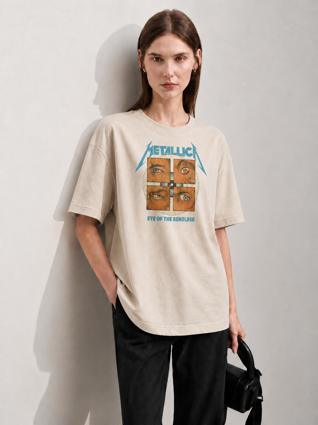 Luxe Relaxed Women Tee Beige