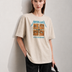 Luxe Relaxed Women Tee Beige