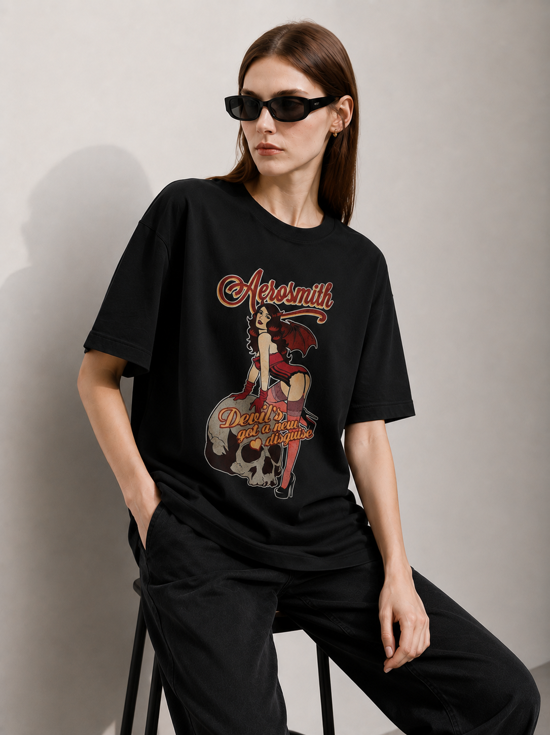 Retro Devil Women Tee Black