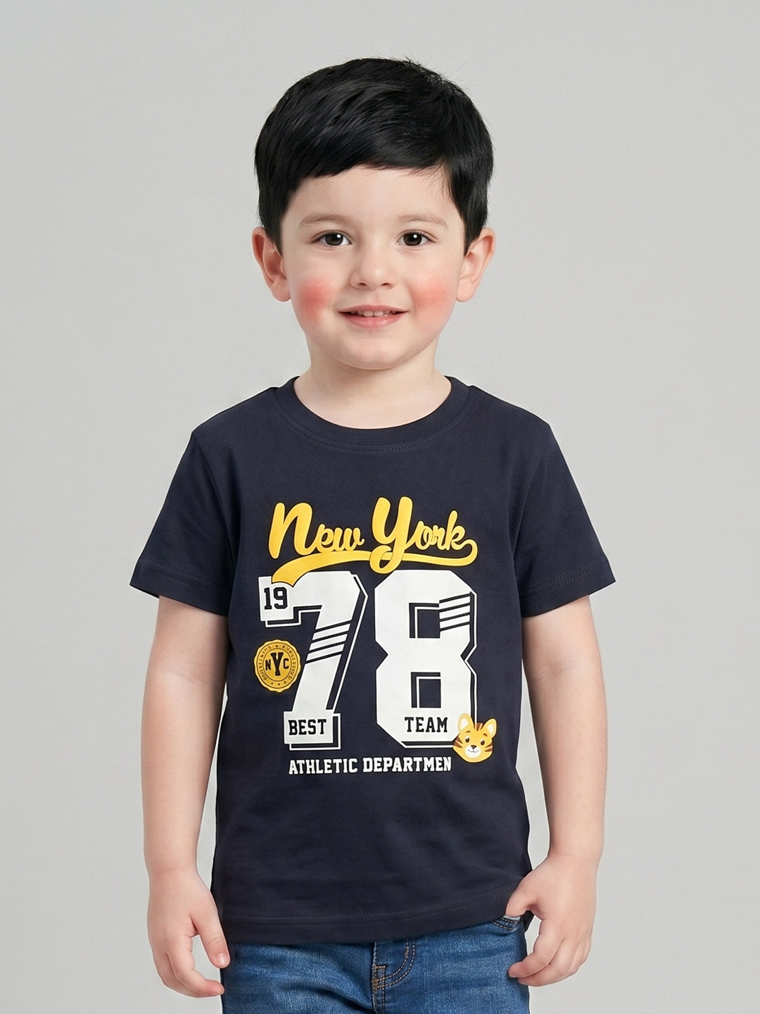 Coolbee Store Kids Boys T-Shirt - Navy (CSKT204) – back view