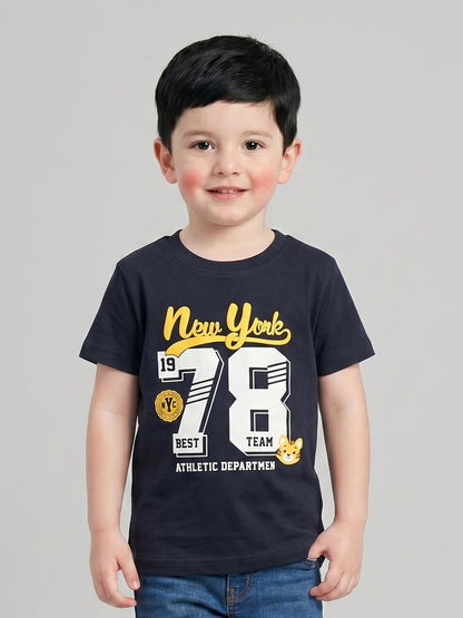 Coolbee Store Kids Boys T-Shirt - Navy (CSKT204) – back view