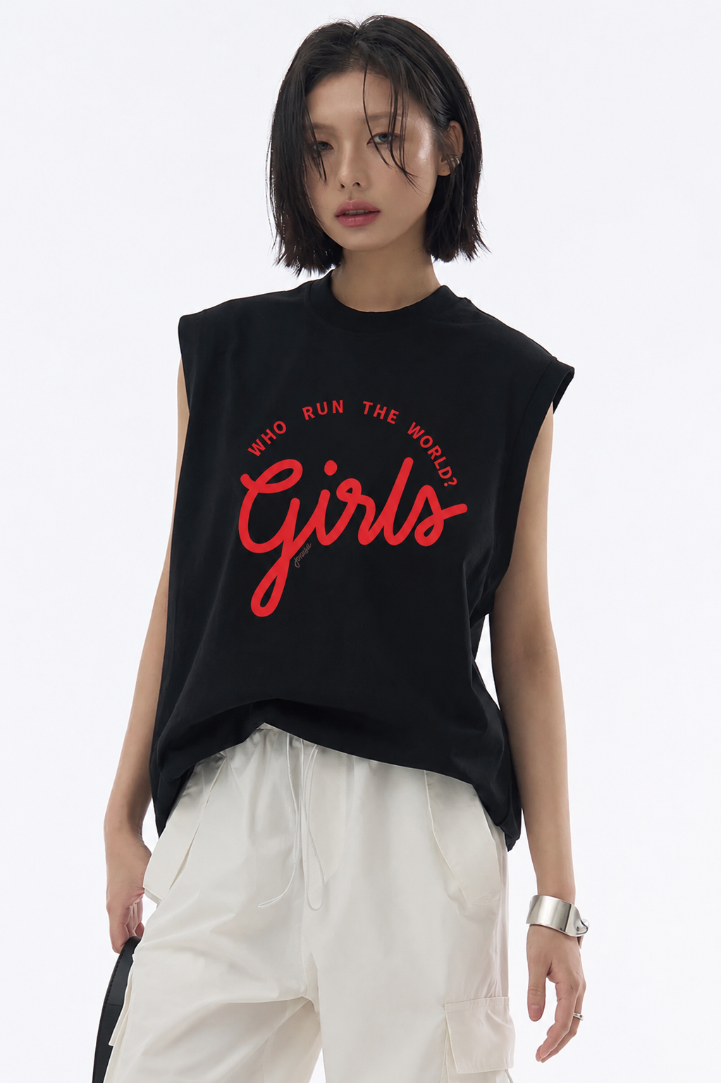 Girls Rule Tank Tees Black