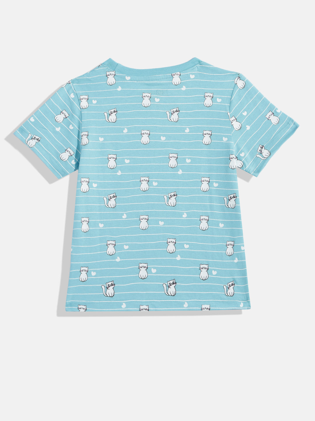 Coolbee Store Kids Girls T-Shirt - Light Blue (KGSSA09) – back view