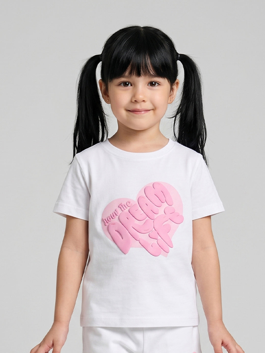 Coolbee Store Kids Girls T-Shirt - White (CSKT214) – back view