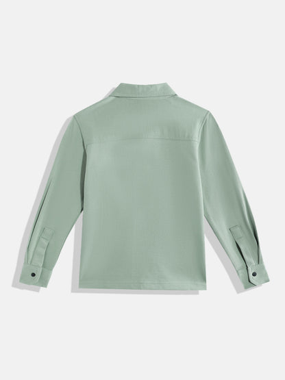 Coolbee Store Kids Boys Shirt - Green (KBAW25S009) – side view