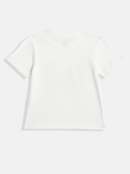 Coolbee Store Kids Girls T-Shirt - Off White (CSKT230) – back view